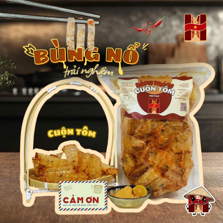 Bánh tráng cuộn tôm