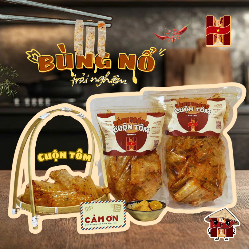 Bánh tráng cuộn tôm