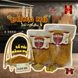 Bánh tráng lá tỏi hành phi